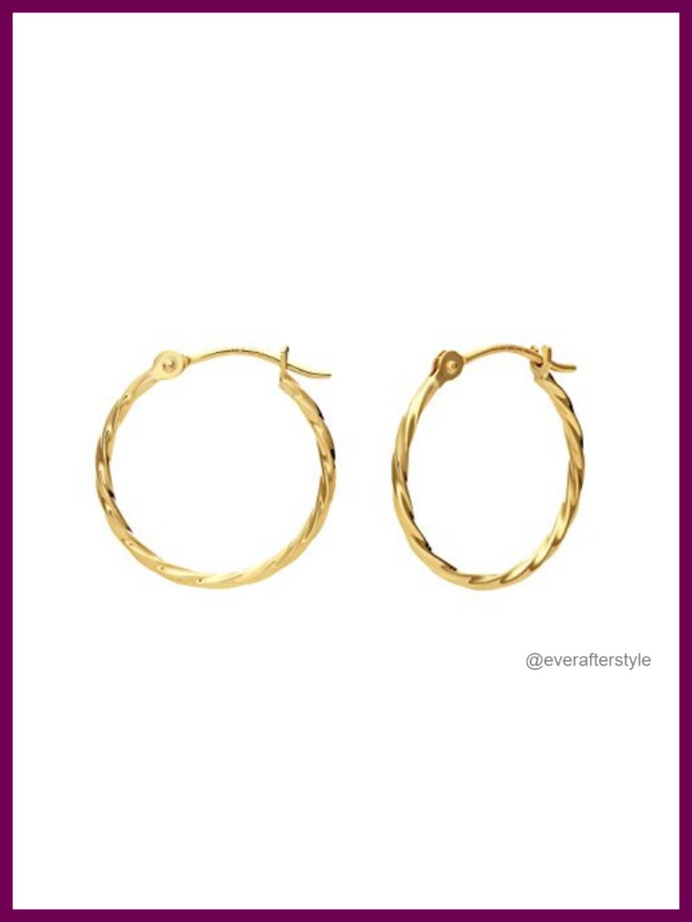 14k Yellow Gold Twisted Round Hoop Earrings Dainty Small